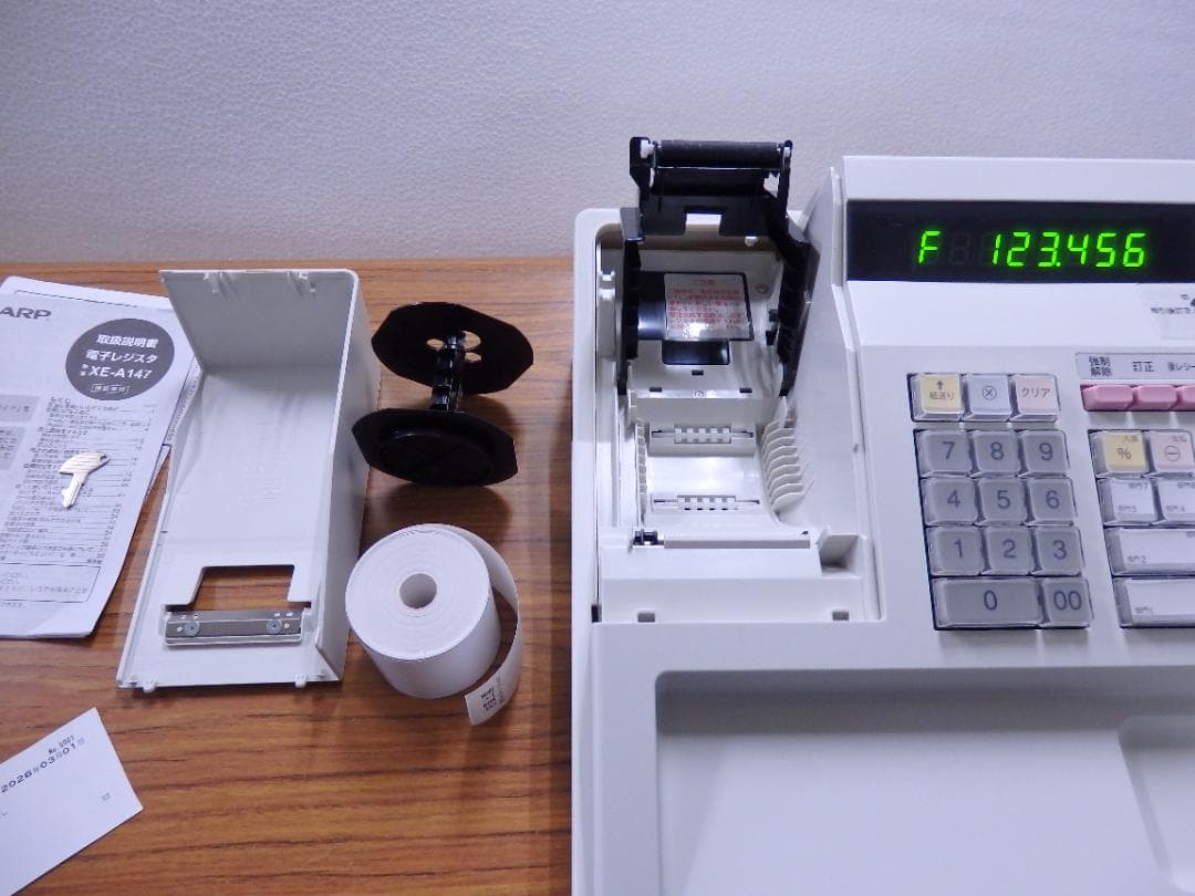 1030 美品 年式大事22年製 設定無料 XE-A147 シャープ レジスター
