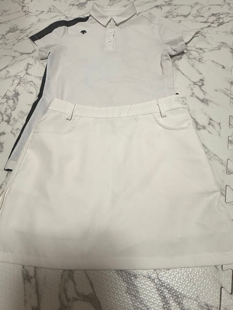 デサントゴルフ レディース ポロシャツ ミニスカート セット S ホワイト