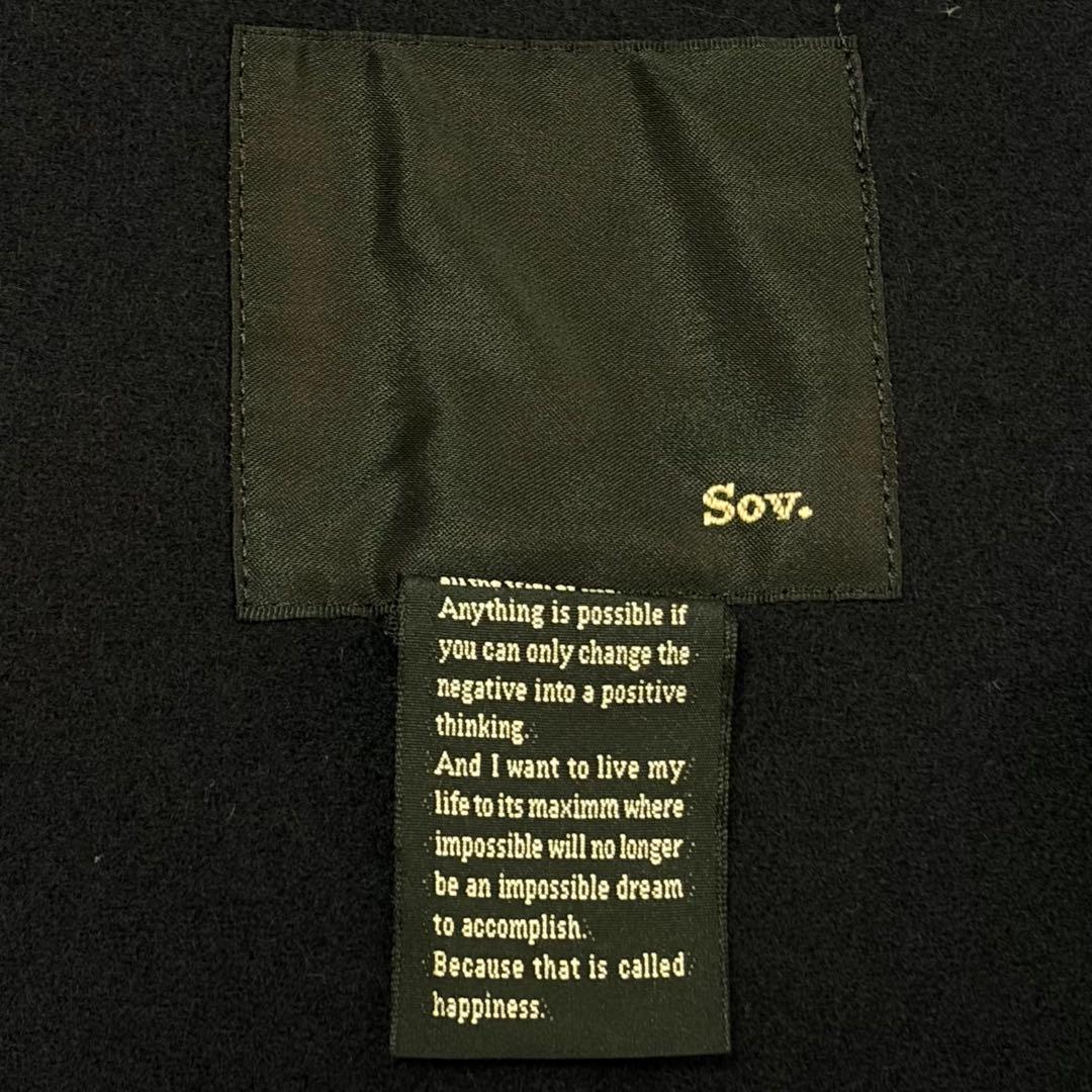 美品 Sov. ソブ アンゴラ100% ポンチョ ケープコート フリル