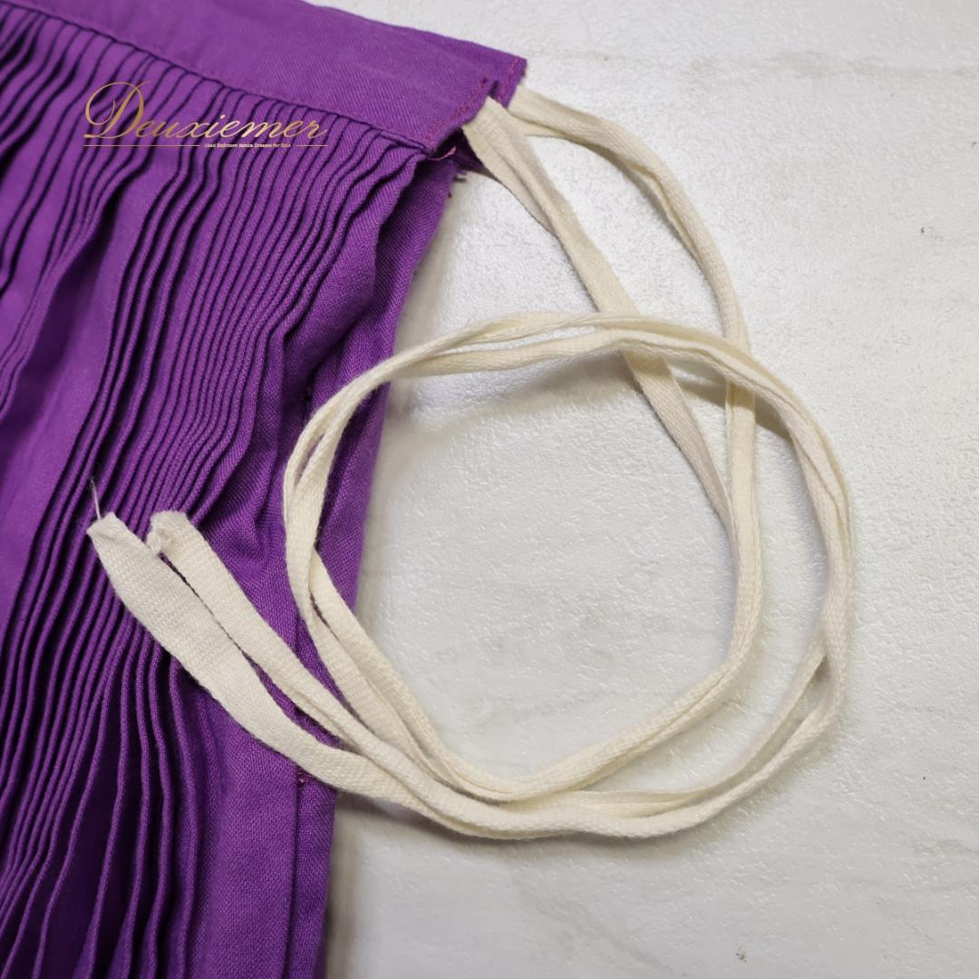 【フォークダンス衣装】パープル スカート 紫 白 ホワイト プリーツスカート