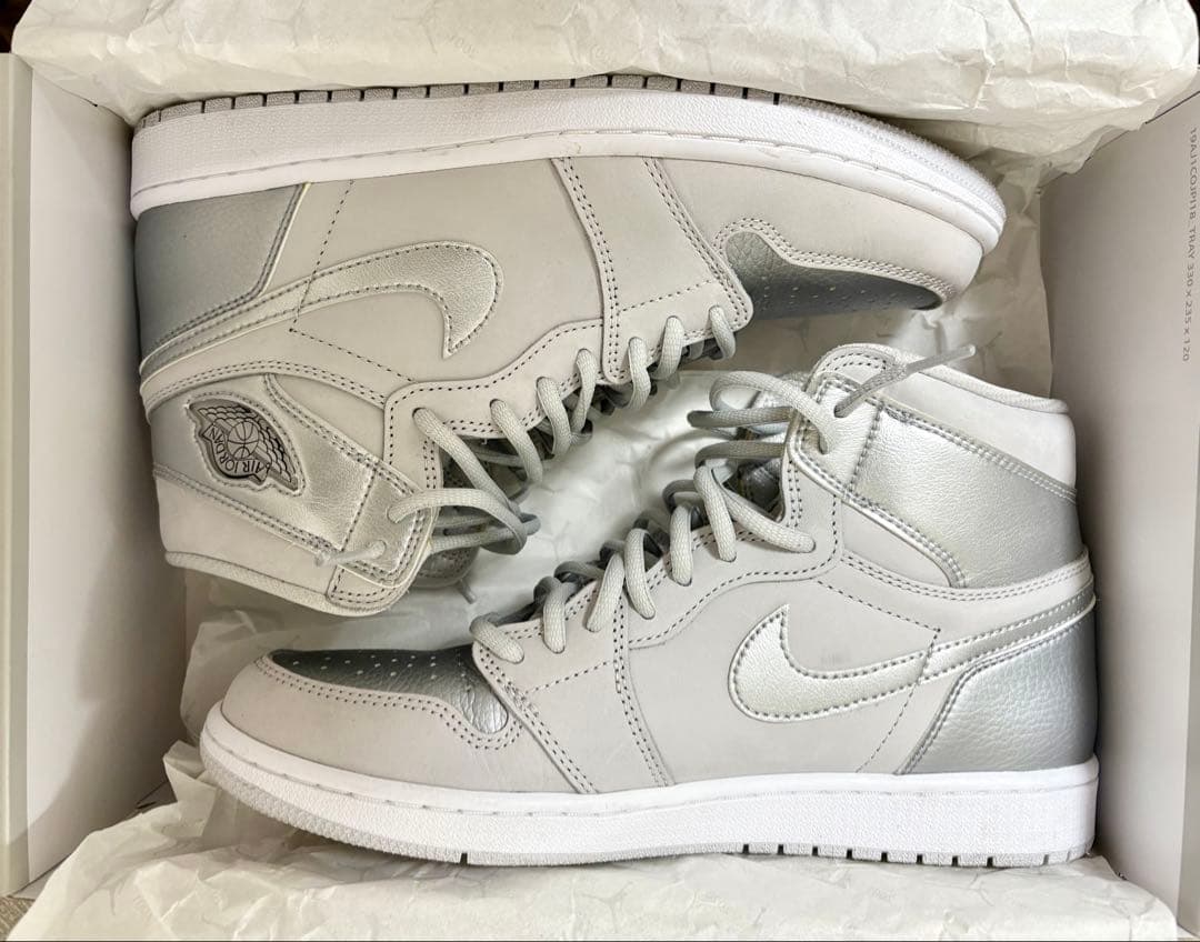 【最終値下げ】ナイキ エアジョーダン1 レトロ ハイ OG メタリック シルバー