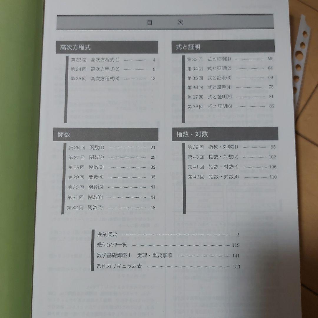 2020年　中2　数学　鉄緑会　数学基礎講座I & 授業プリント