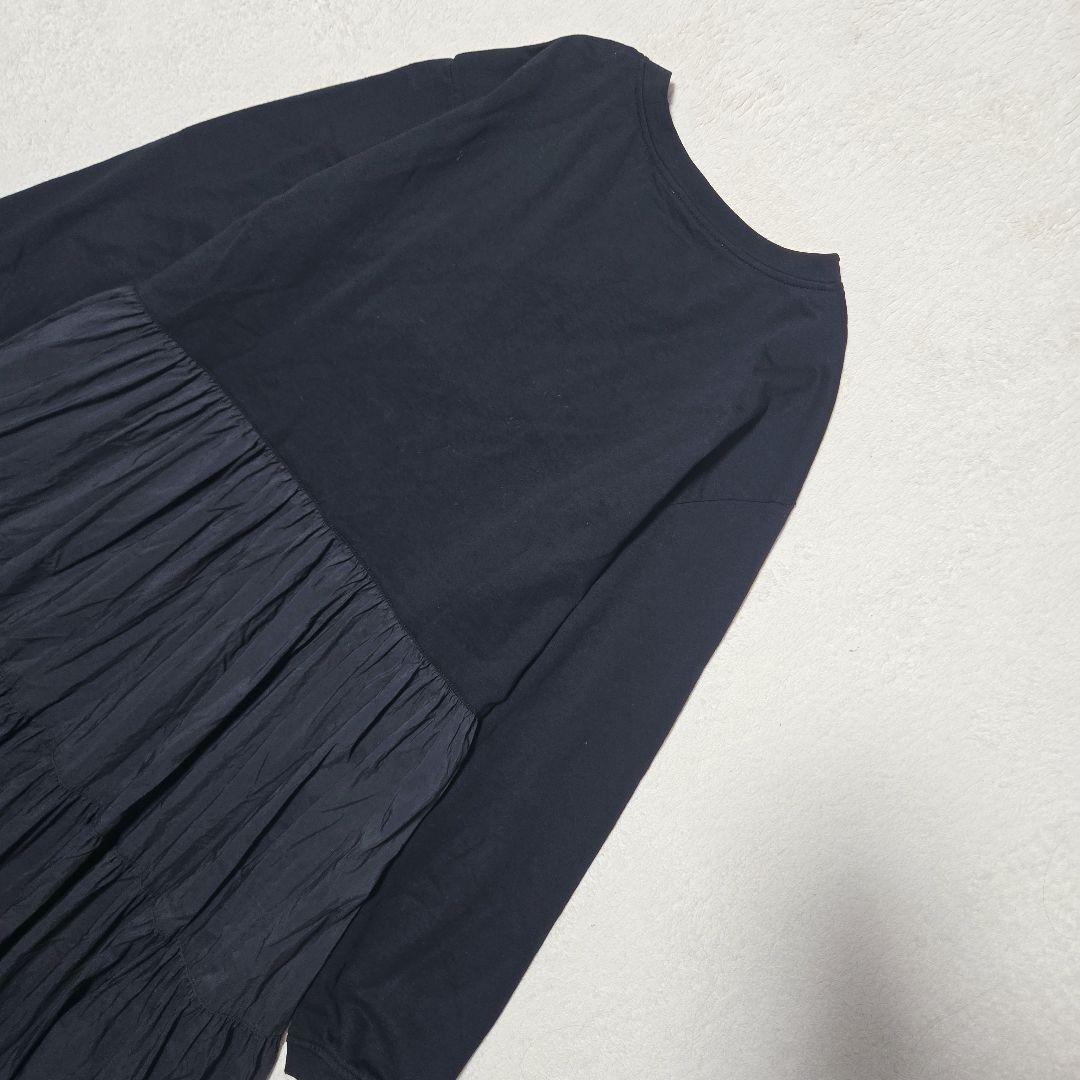 ビアズリー　カットコンビティアードワンピース