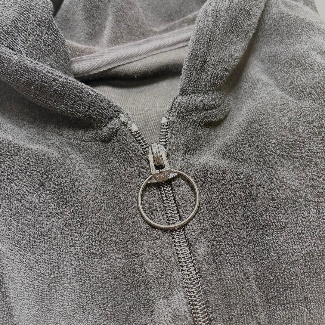 フレッドペリー　ベロアトラックジャケット　ジップアップパーカー　刺繍ロゴ　黒