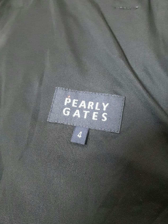 パーリーゲイツ 裏地付き防風使用ダークグリーン チェック柄 サイズ4