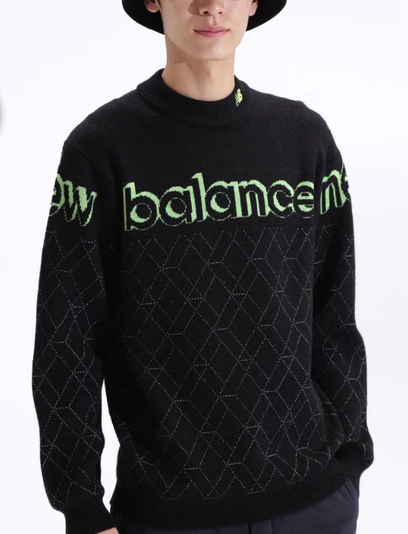 新品　ニューバランスゴルフ　ニット　セーター　ブラック　クルーネック　サイズ4