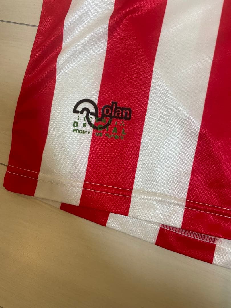 エストゥディアンテス　Olan 赤白ストライプ サッカーシャツ