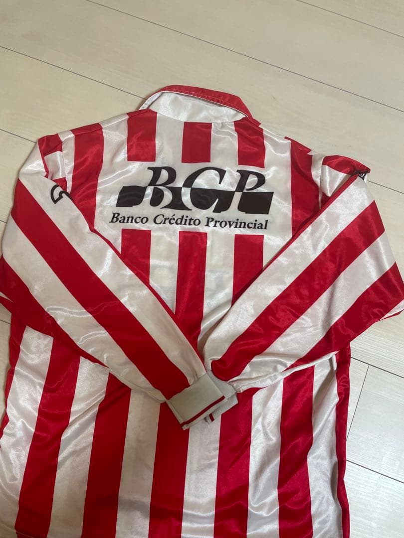 エストゥディアンテス　Olan 赤白ストライプ サッカーシャツ