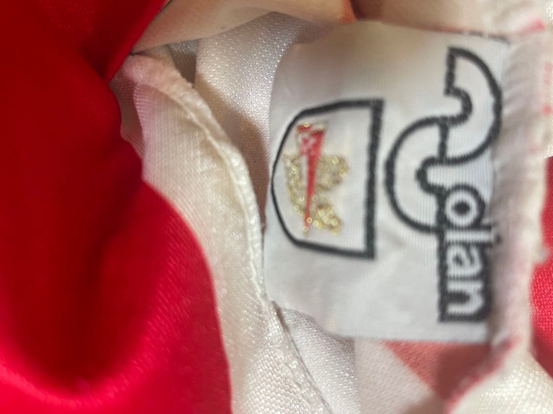 エストゥディアンテス　Olan 赤白ストライプ サッカーシャツ