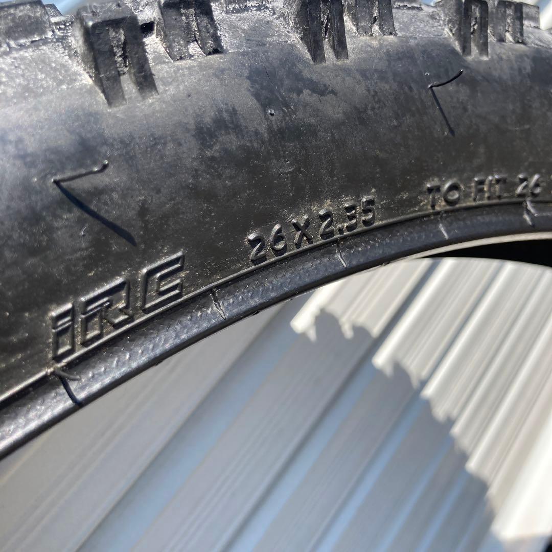 MTB26インチタイヤ　IRC KUJO&魂TAMASHI used