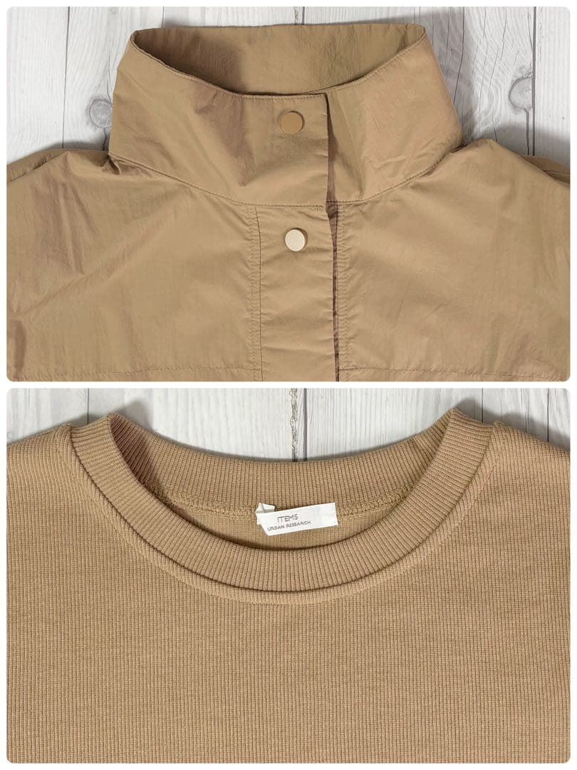 UR ITEMS◆ナイロンベスト&ドッキングワンピース／2Pセット◆CML◆F