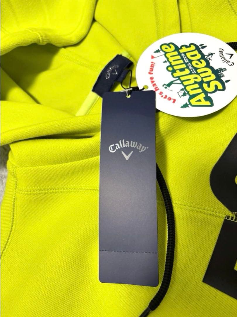 ★新品★ キャロウェイ ゴルフウェア パーカー メンズLサイズ ライムグリーン