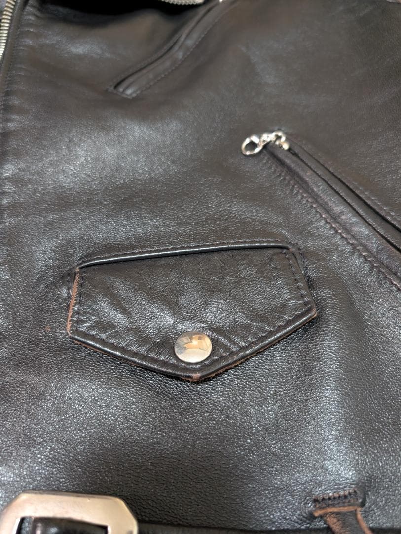 schott 217us トール シープスキン 40ダブルライダースジャケット