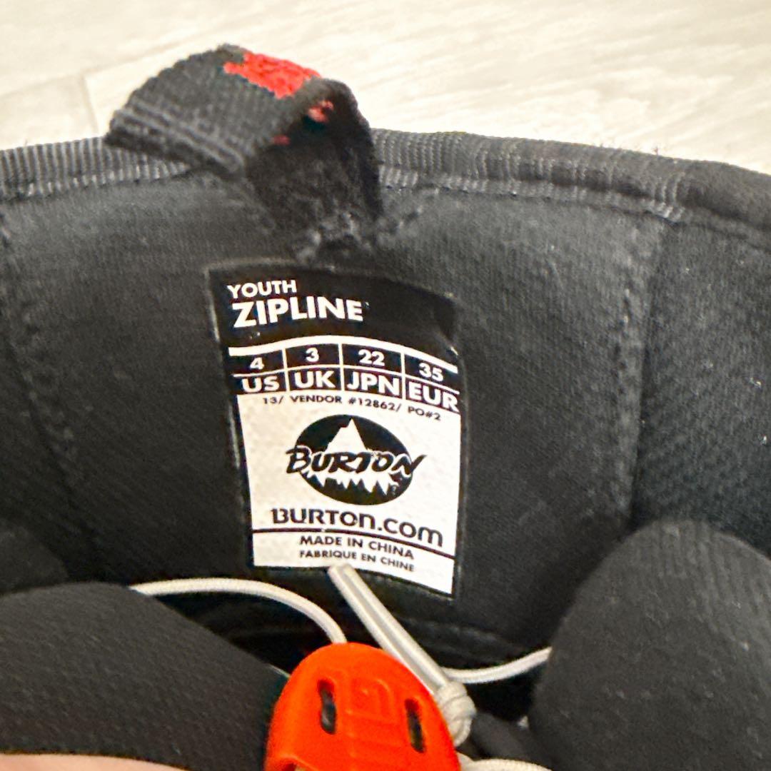 【バートン】スノーボードブーツ 子供用　22センチ　Zipline BOA 黒