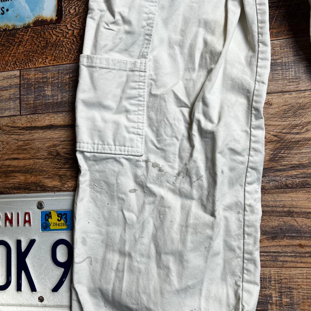 ゆ*様 Dickies ペインターパンツ ホワイト ペンキ飛び　古着　M相当
