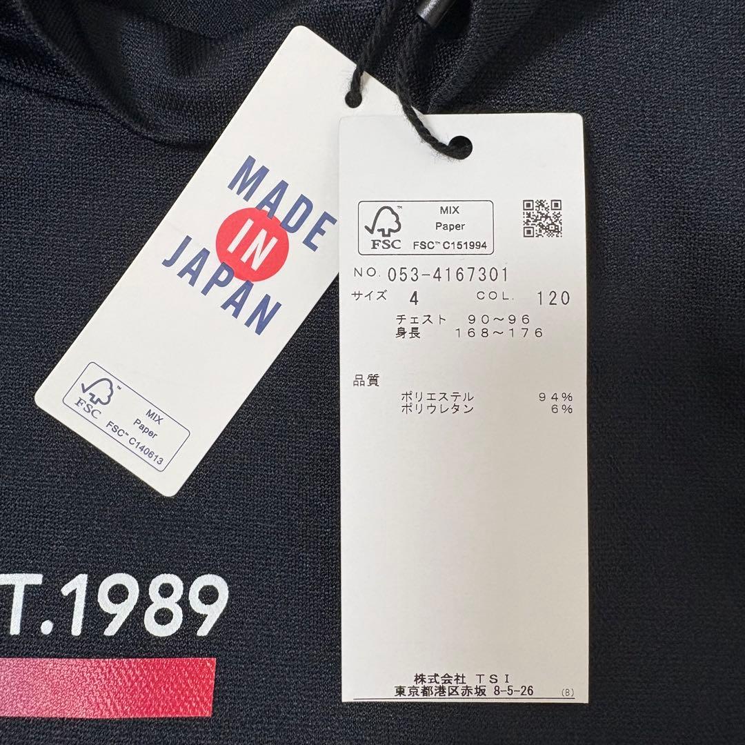 【新品】パーリーゲイツ　半袖モックネックシャツ　PGPRO ブラック　Mサイズ