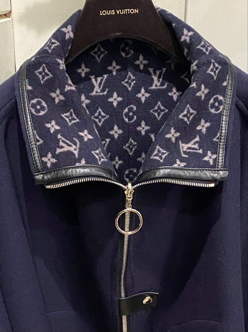 ルイヴィトン　ケープコート モノグラムロゴ　リバーシブル　極美品