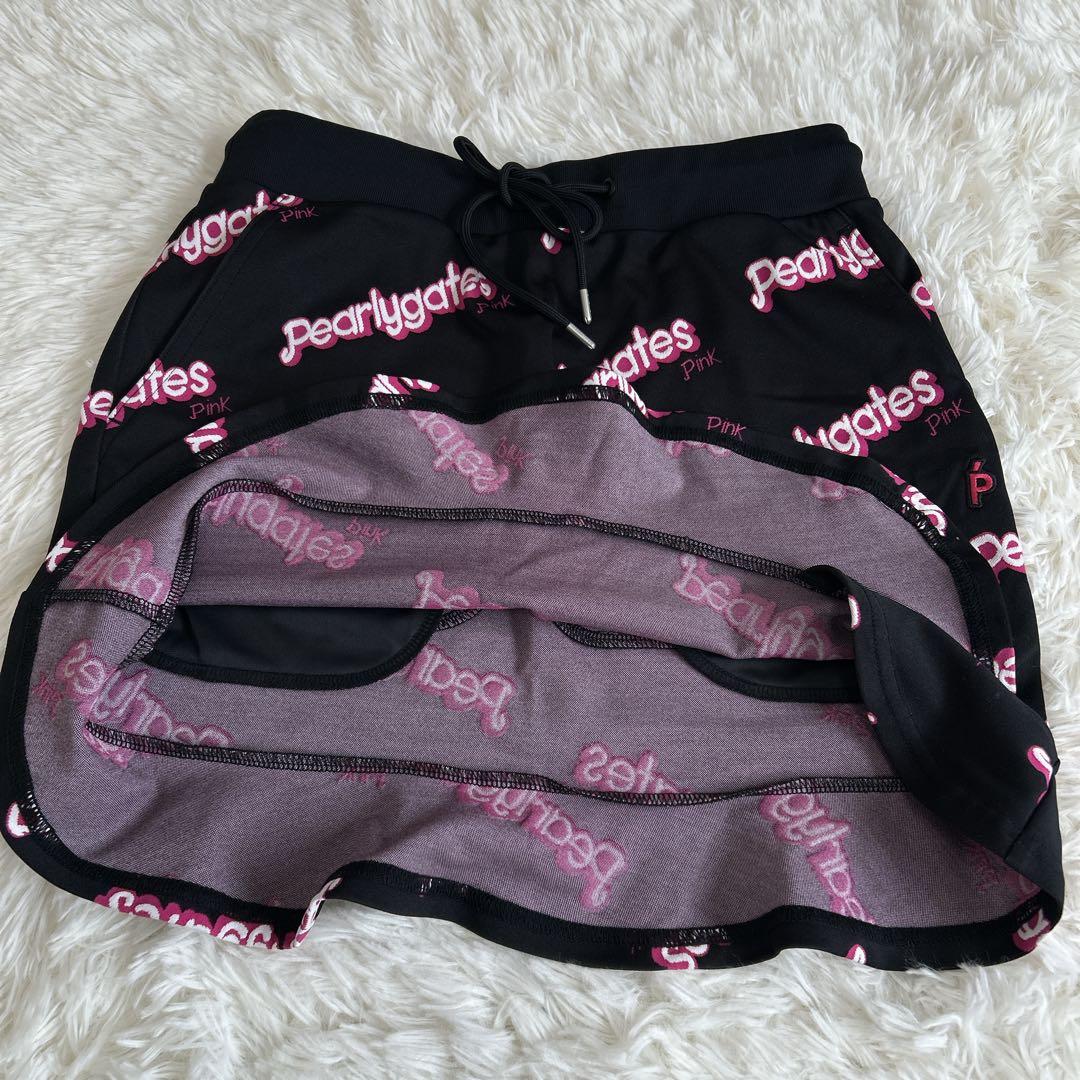 希少！近年モデル♡パーリーゲイツ セットアップ ロゴ総柄 スカート ポロシャツ