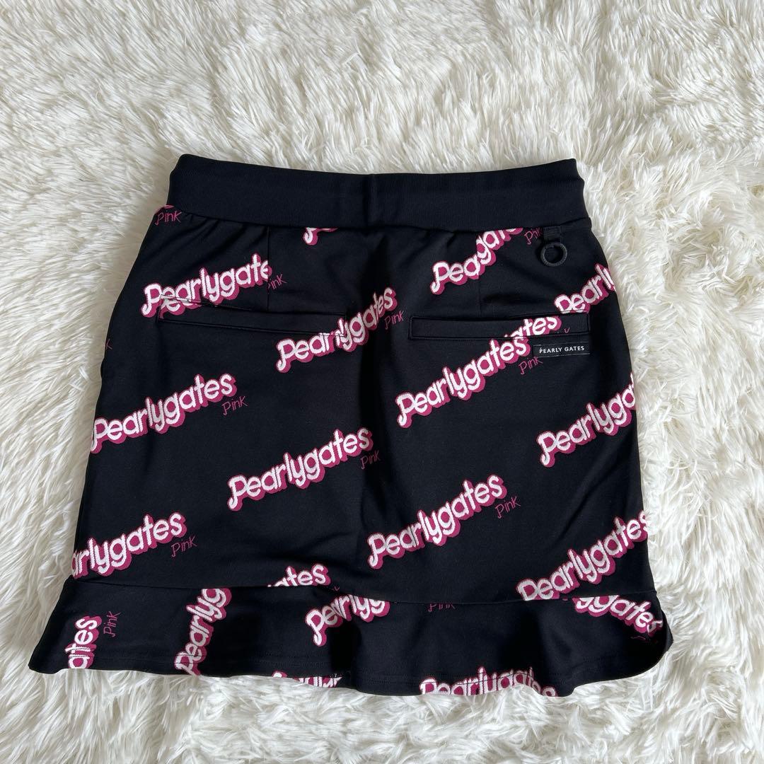 希少！近年モデル♡パーリーゲイツ セットアップ ロゴ総柄 スカート ポロシャツ