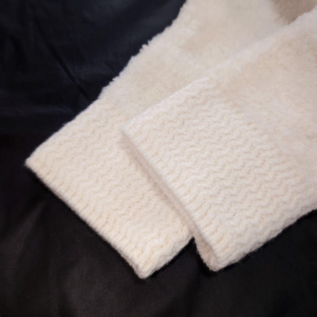 【現行品】レリアンプラスハウス ニットパーカー　13+　XL アイボリー　ウール