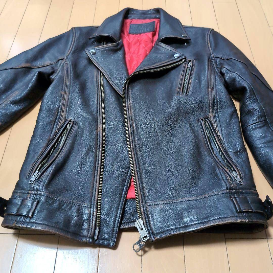 【JACKROSE】ヴィンテージ加工 ダブルライダース M