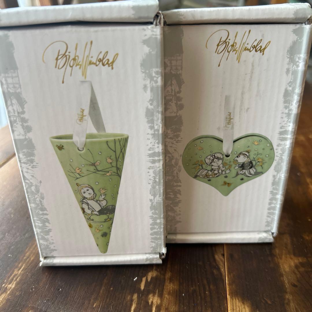 レア　Björn Wiinblad 陶器オーナメント 2点セット　一輪挿し　花器