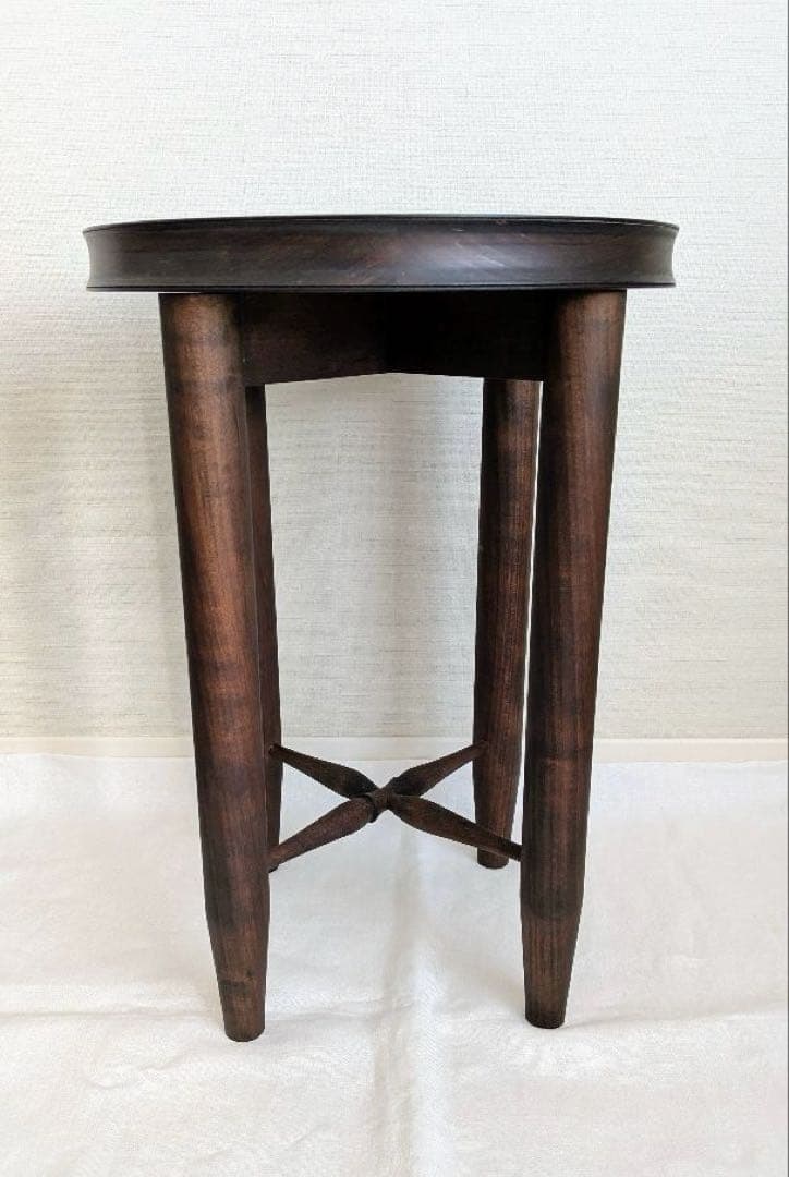 家具作家 木製 スツール 丸椅子 サイドテーブル 直径30cm 北欧