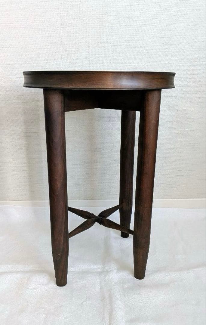 家具作家 木製 スツール 丸椅子 サイドテーブル 直径30cm 北欧