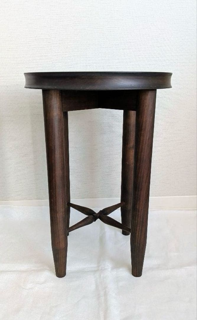 家具作家 木製 スツール 丸椅子 サイドテーブル 直径30cm 北欧