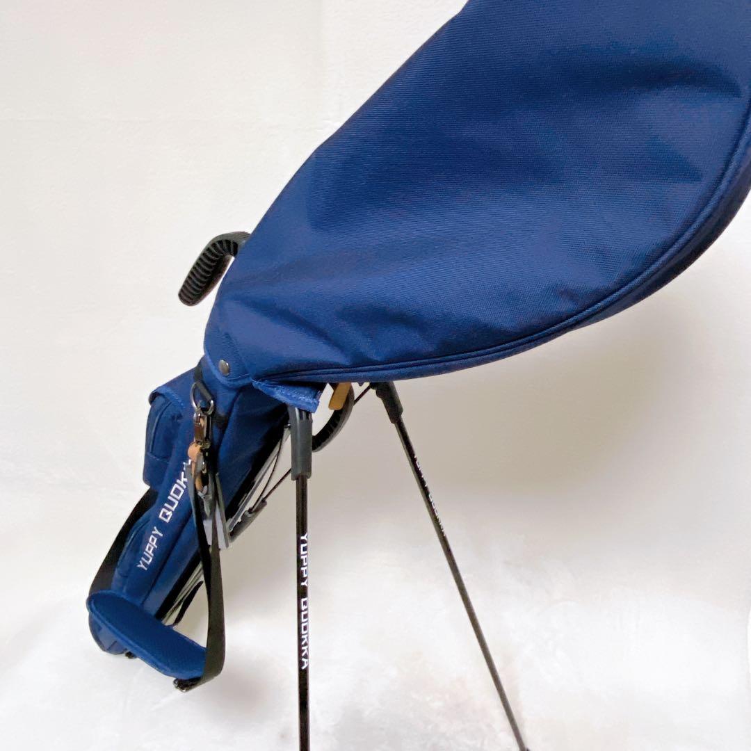 未使用級　YUPPY QUOKKA　セルフスタンドバッグ　クラブケース　ネイビー