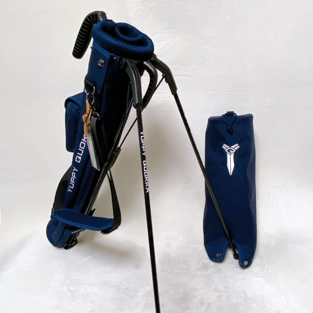 未使用級　YUPPY QUOKKA　セルフスタンドバッグ　クラブケース　ネイビー