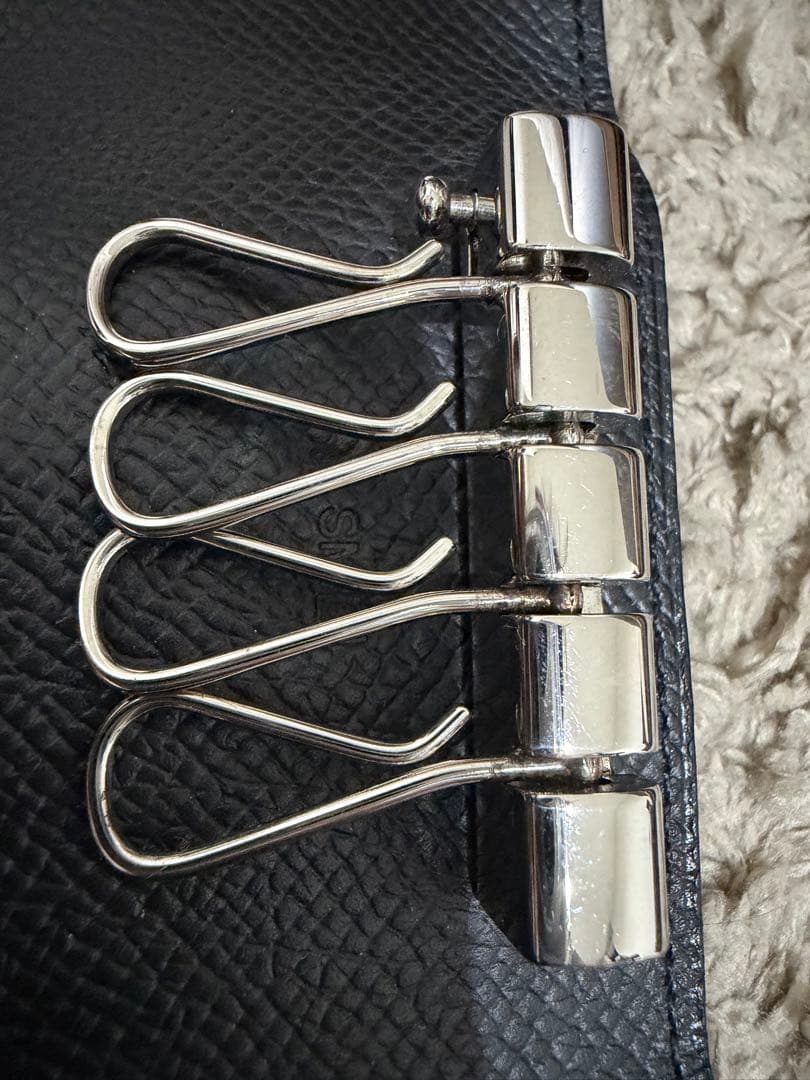 HERMES ベアン ４連　キーケース　エルメス　ブラック