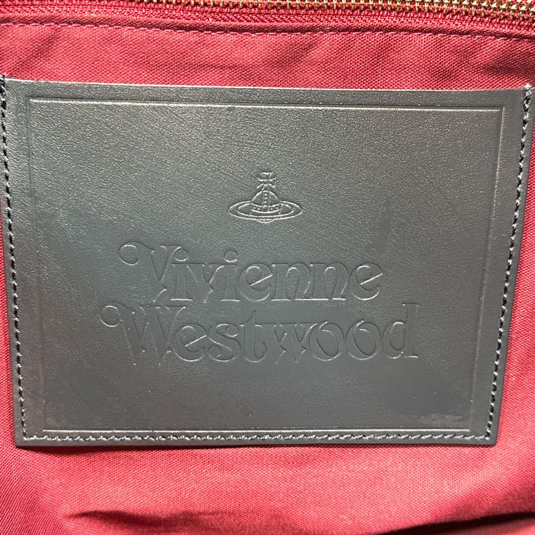 美品✨ ヴィヴィアンウエストウッド トートバッグ A4可 オーブ 総柄 ネイビー