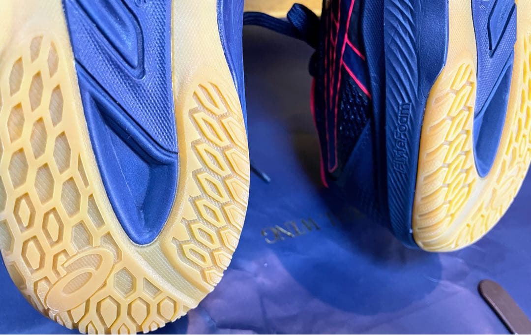 A美品アシックスローテジャパンライトバレーボールシューズ軽量通気性25.5