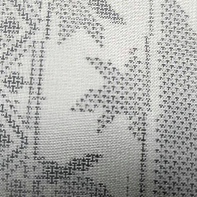 121　白系　ワンピース＋リボンベルト＋スカーフ　着物リメイク　大島紬