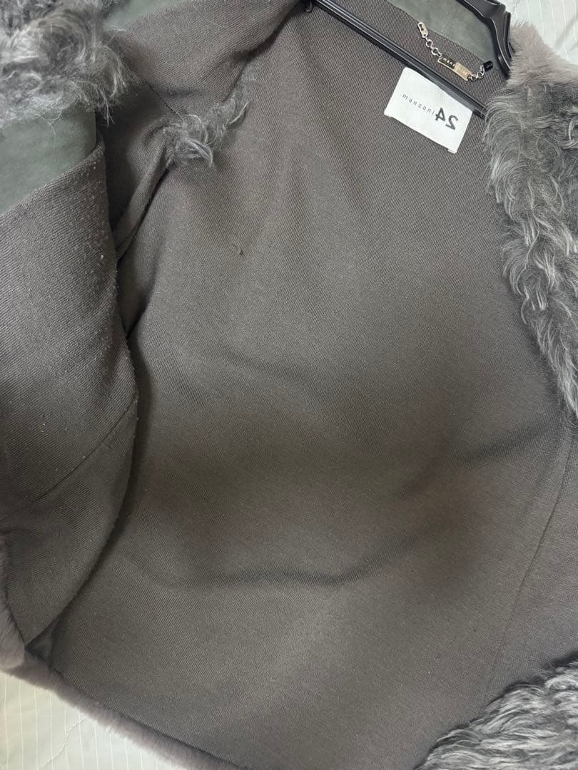 ジレ　ベスト　ファー　manzoni24 ハンガー付き