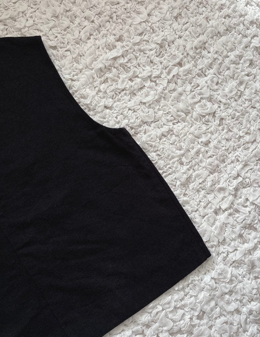 2024 かぐれ　リネンレーヨンベスト　黒