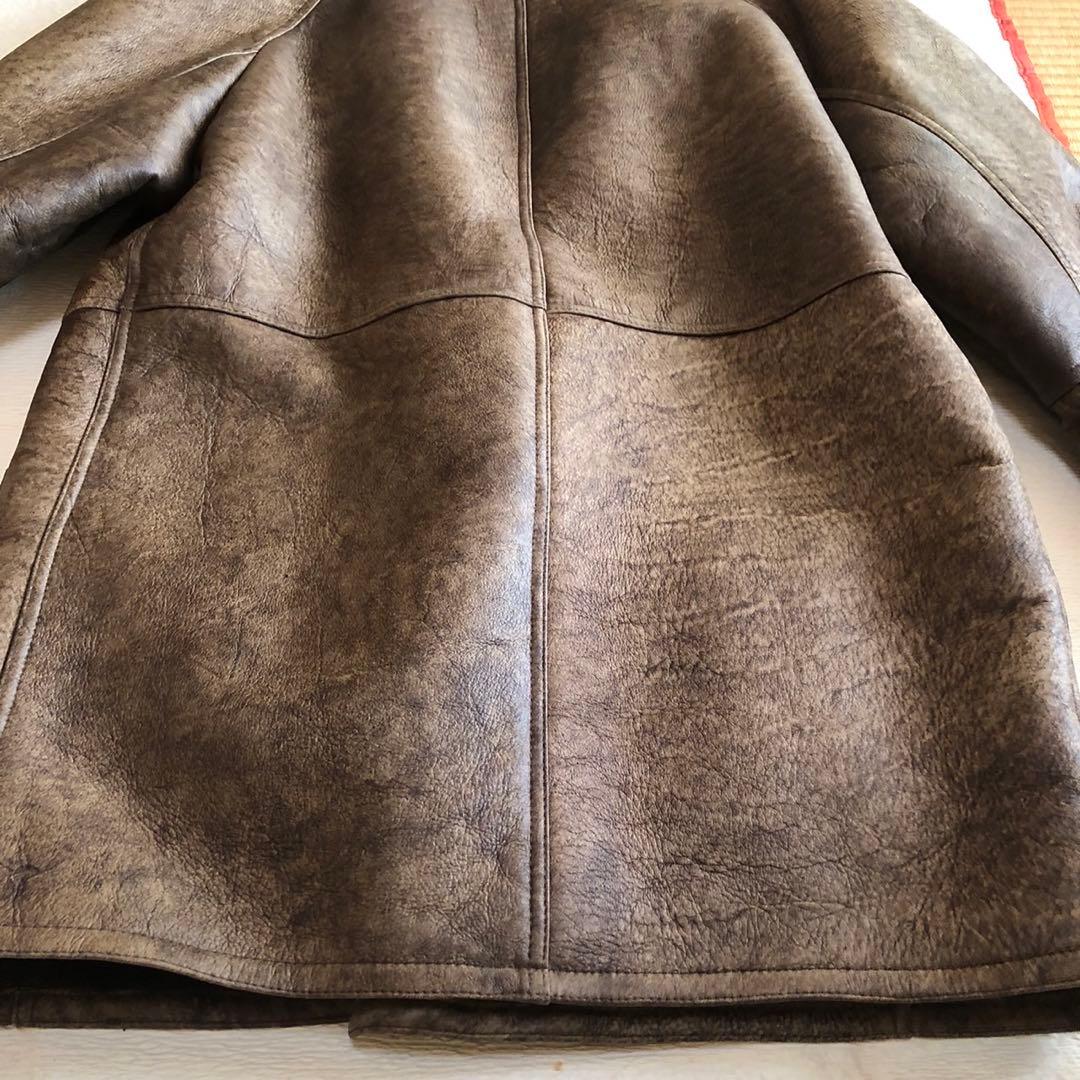 ベルフォーマー ムートンジャケット ムートンコート 茶色 メンズ L