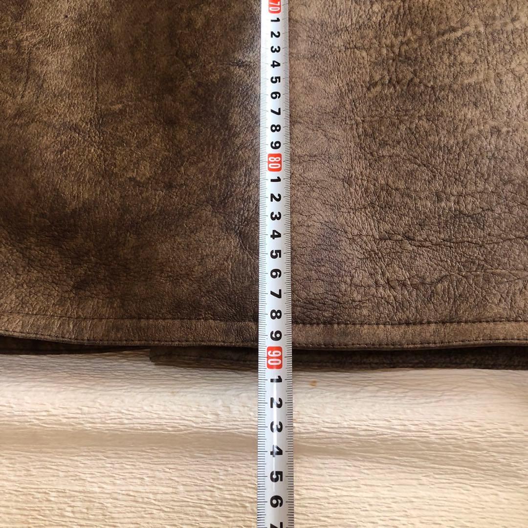 ベルフォーマー ムートンジャケット ムートンコート 茶色 メンズ L