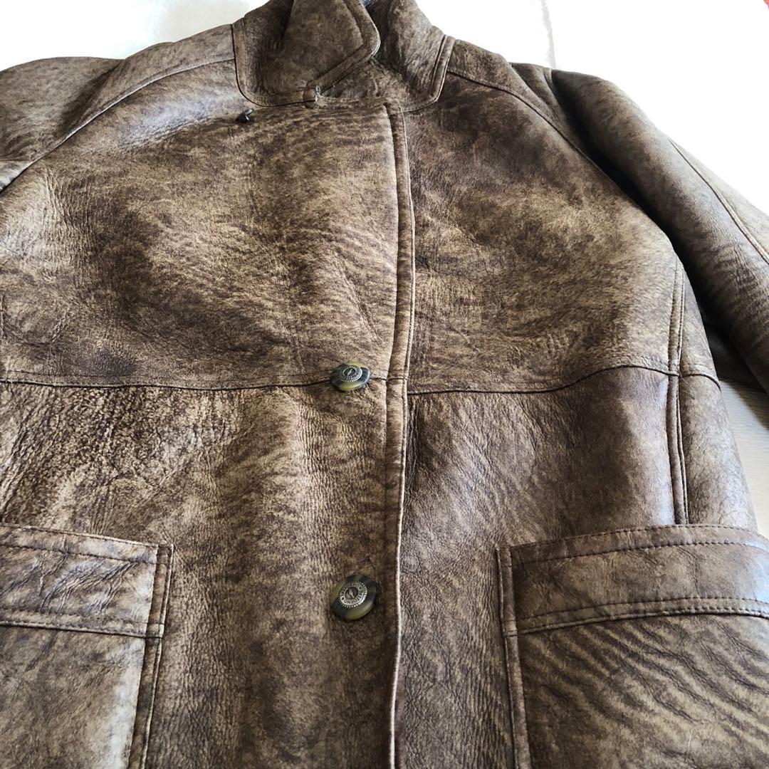 ベルフォーマー ムートンジャケット ムートンコート 茶色 メンズ L