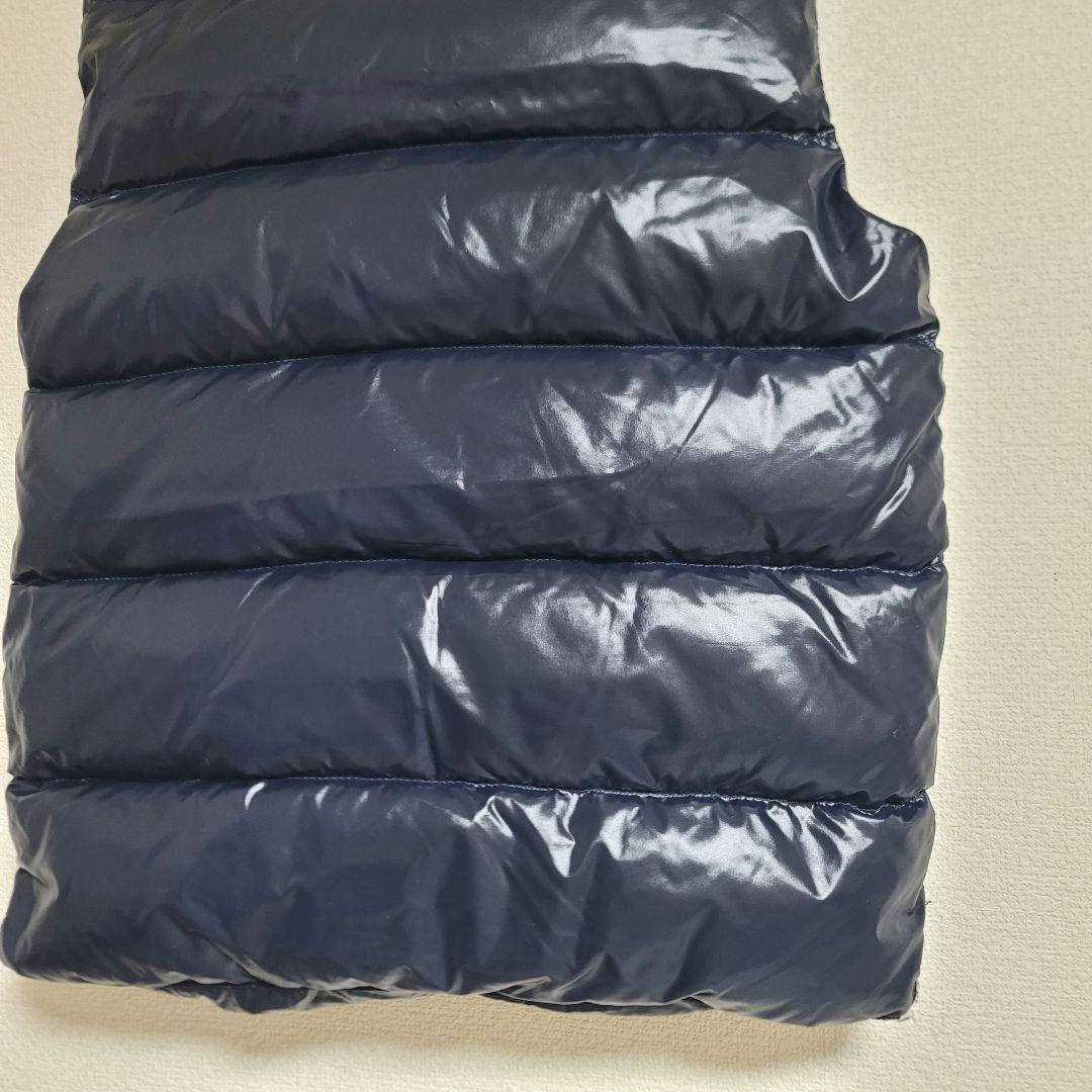 美品✨モンクレール ダウンベスト TIB ネイビー ロゴワッペン シャイニー