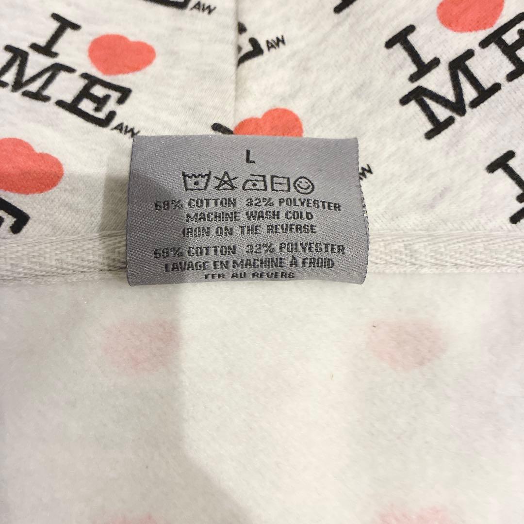 Ashley Williams パーカー I ♡ ME バタフライ 総柄 L