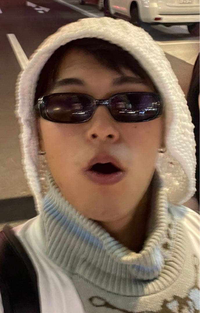 isaboulder ホワイト ロングニット帽