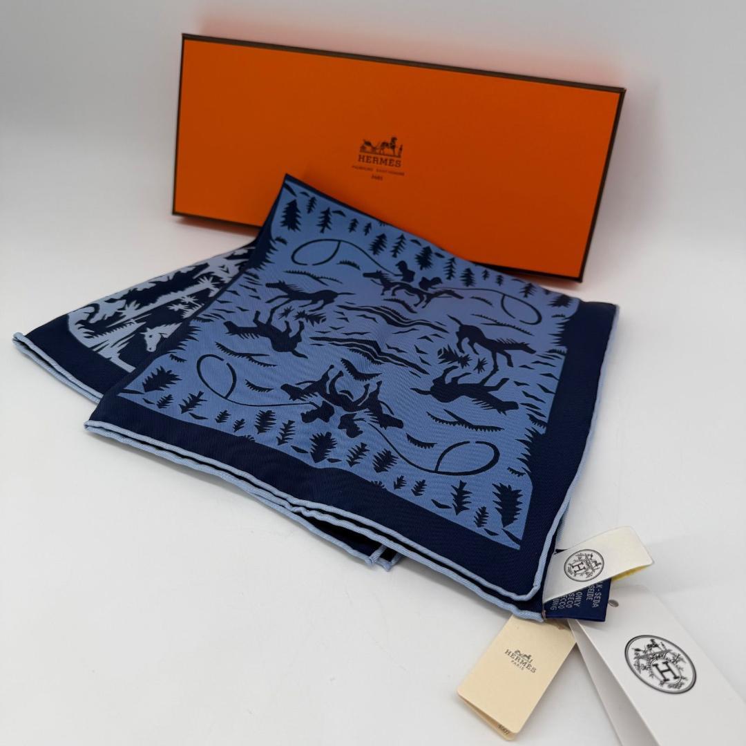 15715✨新品タグ付き✨HERMES カレ40 スカーフ シルク100%