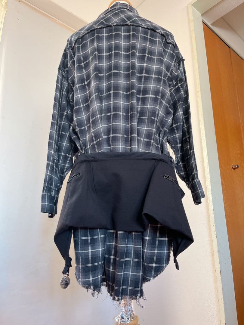 【未使用♡】DIESEL ジップアップコルセット付き　チェックシャツ　ワンピ