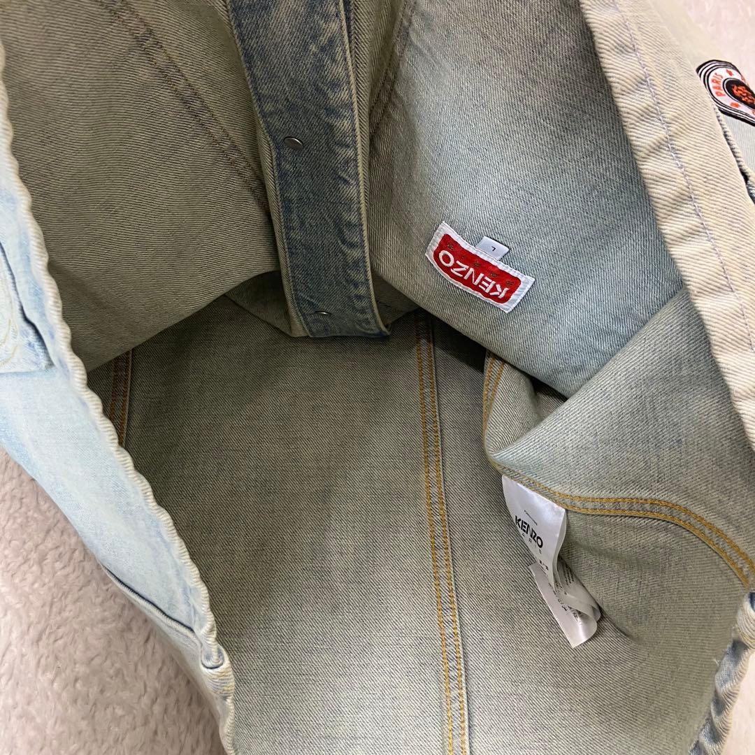 新品未使用タグ付き✨ケンゾー 定価13万 パッチ ワッペン L デニムジャケット