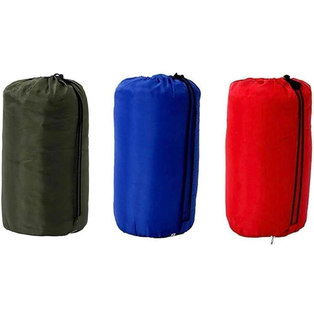 寝袋　2個セット　シュラフ　アウトドア　キャンプ　封筒型　防寒　収納袋付き