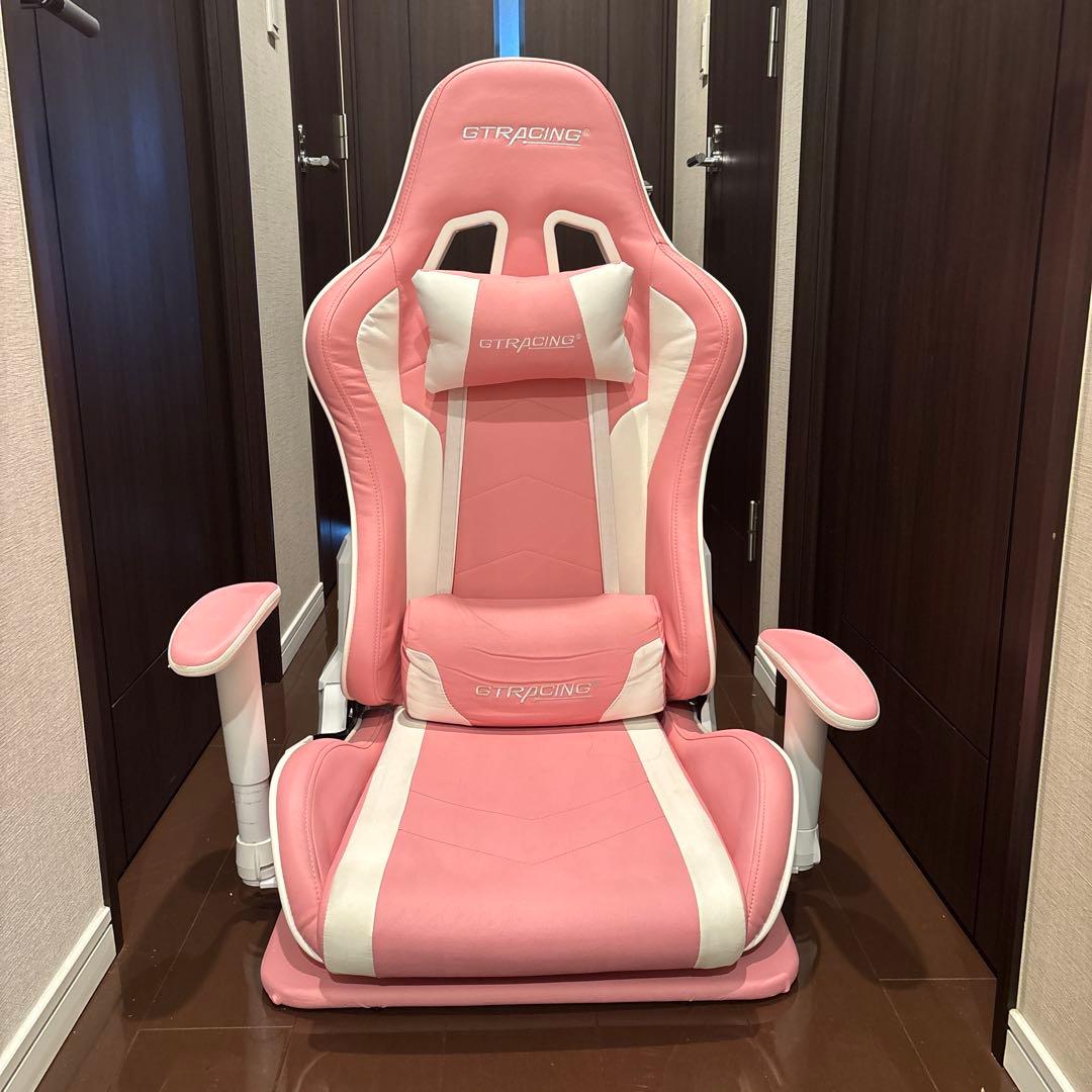 【郵送】【送料込】GTRACING ゲーミングチェア 座椅子 ピンク