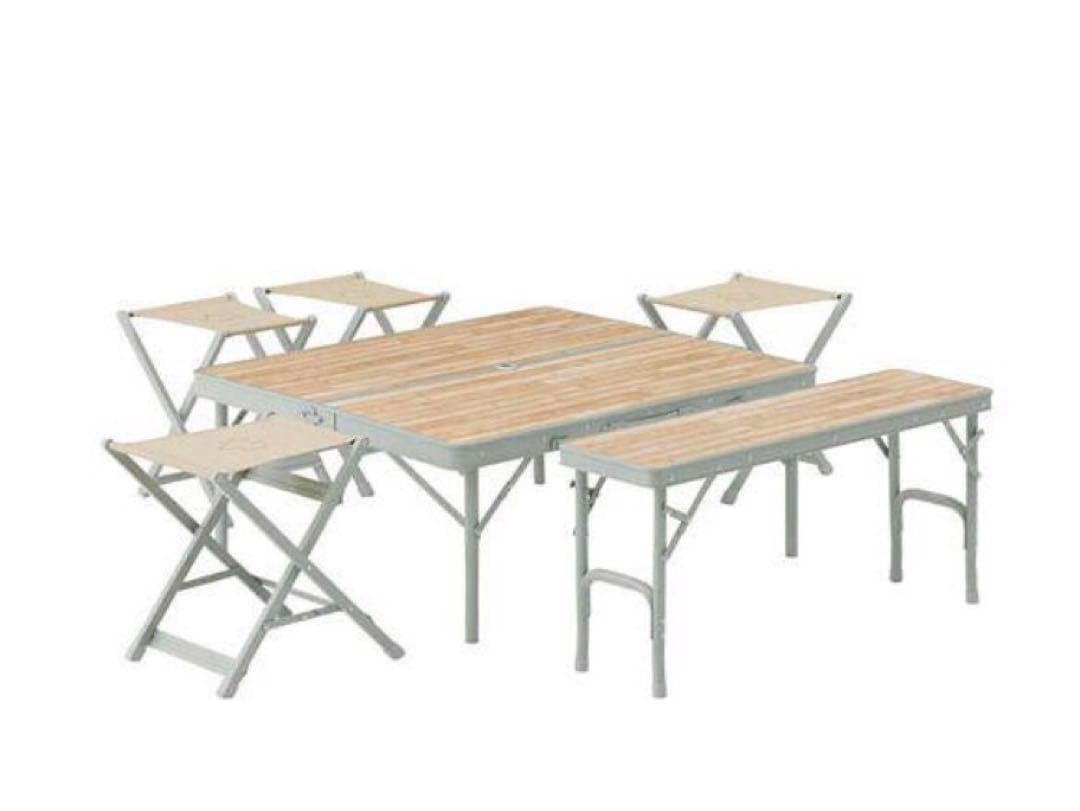 【送料込み】新品未使用　ロゴス　ベンチテーブルセット6 (6人用)