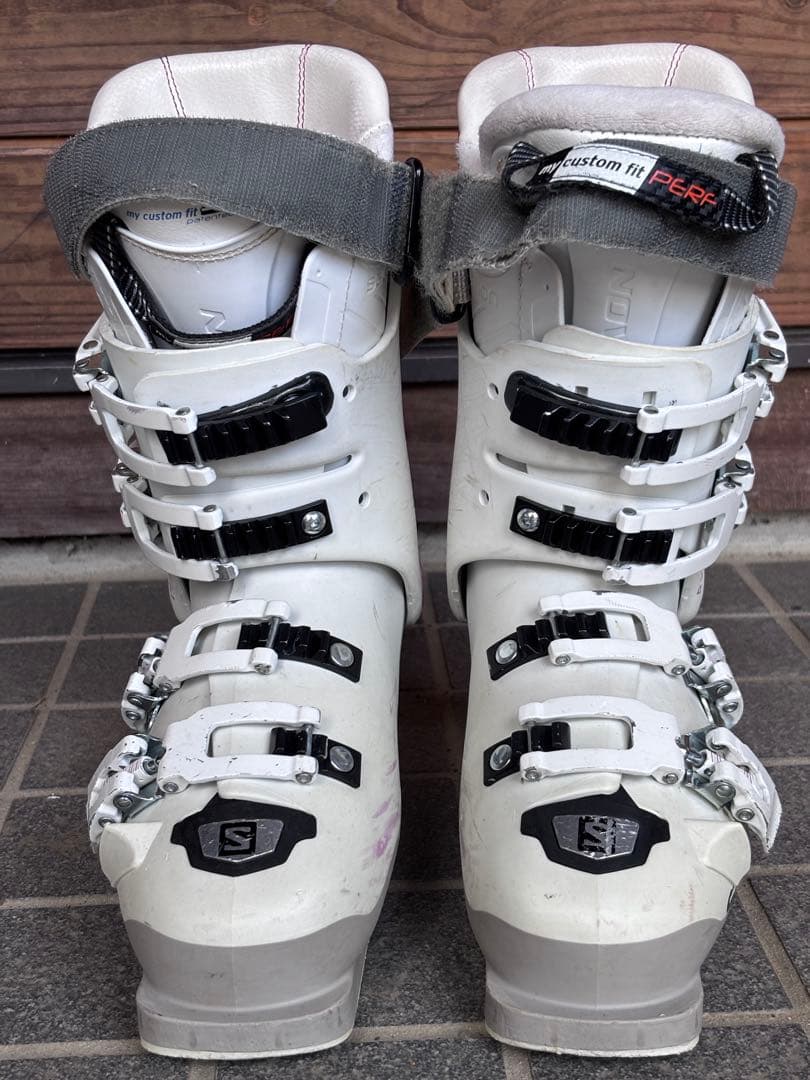 Salomon 女性用スキー ブーツ ホワイト/ピンク